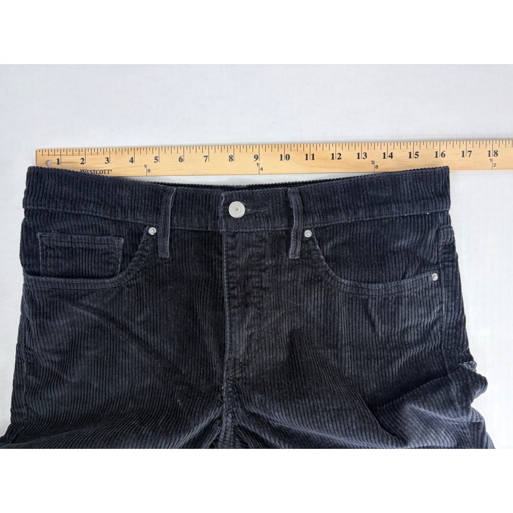 Levi's Black Corduroy Pants Mens 31x30 Slim Fit Stretch 5 Pocket Casual - Picture 7 of 14